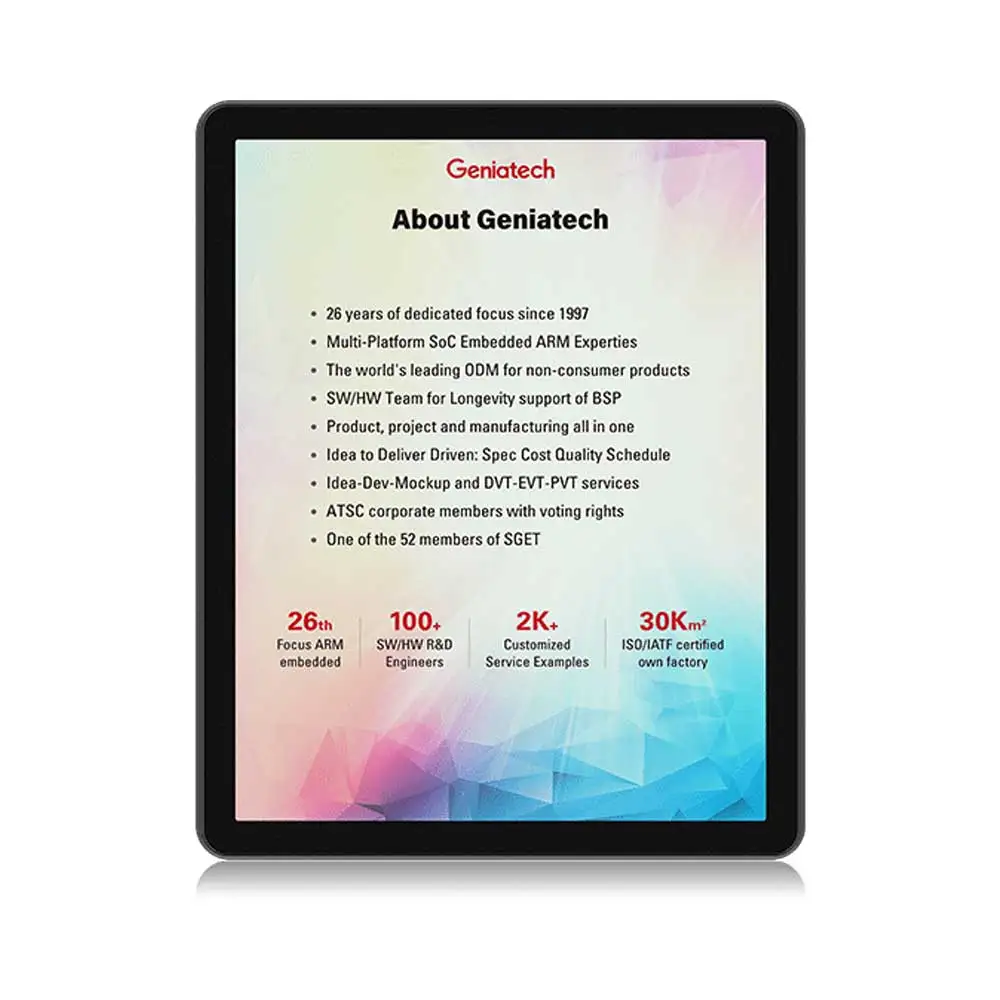 E-Ink Tablet Reader - Tablet E-Reader Geniatech Colorido de 10