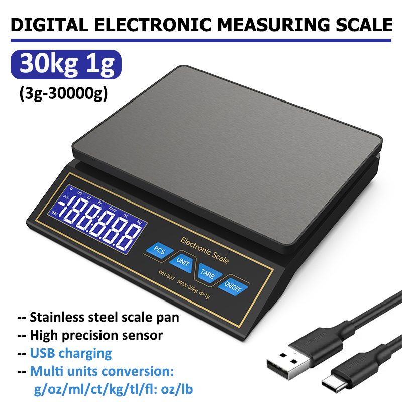 Kitchen Electronics Gadgets - Balança digital lcd de cozinha, 30kg/1g,